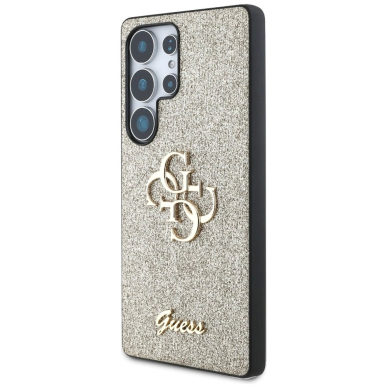 Guess Fixed Glitter Big 4G Metal Logo Dėklas Samsung Galaxy S25 Ultra gold 1 Guess Fixed Glitter Big 4G Metal Logo Dėklas Samsung Galaxy S25 Ultra gold 1