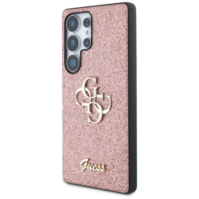 Guess Fixed Glitter Big 4G Metal Logo Dėklas Samsung Galaxy S25 Ultra Rožinis 1 Guess Fixed Glitter Big 4G Metal Logo Dėklas Samsung Galaxy S25 Ultra Rožinis 1