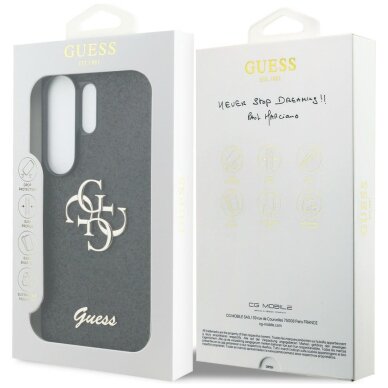 Samsung Galaxy S26 Ultra Guess Fixed Glitter Big 4G Metal Logo dėklas – juodas 7