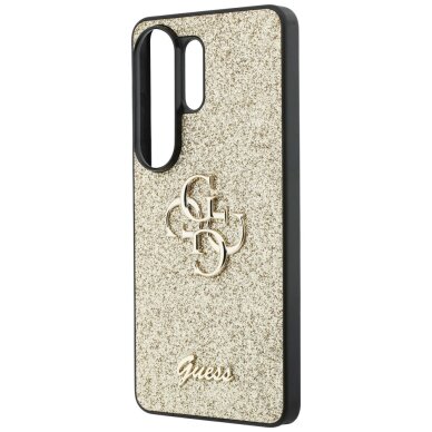 Samsung Galaxy S26 Ultra Guess Fixed Glitter Big 4G Metal Logo dėklas – auksinis 5