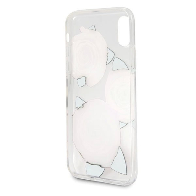 Guess Flower Desire Raudonas Rose iPhone X Dėklas - Permatomas 3 Guess Flower Desire Raudonas Rose iPhone X Dėklas - Permatomas 3