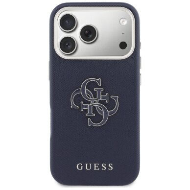 iPhone 17 Pro Guess FW Resin Logo dėklas – mėlynas 2 iPhone 17 Pro Guess FW Resin Logo dėklas – mėlynas 2