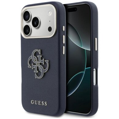 iPhone 17 Pro Guess FW Resin Logo dėklas – mėlynas