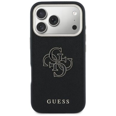 iPhone 17 Pro Max Guess FW Resin Logo dėklas – juodas 2