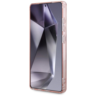 Samsung Galaxy S25 Ultra – Guess Glitter Circle Classic Logo MagSafe dėklas - Rožinis 4