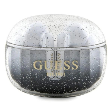 Originalus Guess dėklas Glitter Gradient TWS Mėlynastooth headphones with docking station - Juodas Originalus Guess dėklas Glitter Gradient TWS Mėlynastooth headphones with docking station - Juodas
