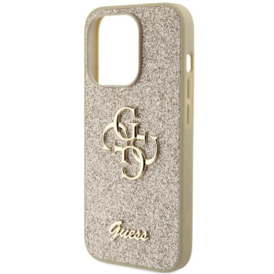 Dėklas Guess Glitter Script Big 4G iPhone 15 Pro - Auksinis 5 Dėklas Guess Glitter Script Big 4G iPhone 15 Pro - Auksinis 5