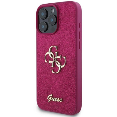 Dėklas Guess Glitter Script Big 4G iPhone 16 Pro - Violetinis 1 Dėklas Guess Glitter Script Big 4G iPhone 16 Pro - Violetinis 1