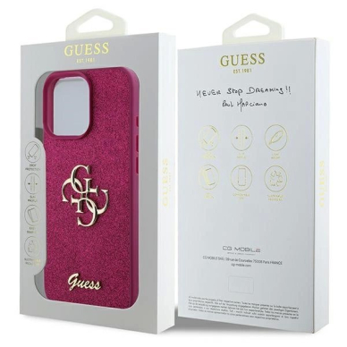 Dėklas Guess Glitter Script Big 4G iPhone 16 Pro - Violetinis 7 Dėklas Guess Glitter Script Big 4G iPhone 16 Pro - Violetinis 7