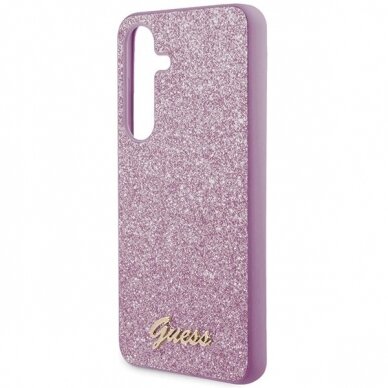 Guess Glitter Script Dėklas Samsung Galaxy S24+ - violetinis 5 Guess Glitter Script Dėklas Samsung Galaxy S24+ - violetinis 5