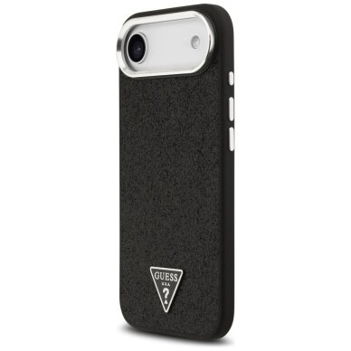 iPhone Air Guess Glitter Triangle Logo MagSafe dėklas – juodas 1