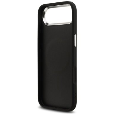 iPhone Air Guess Glitter Triangle Logo MagSafe dėklas – juodas 6