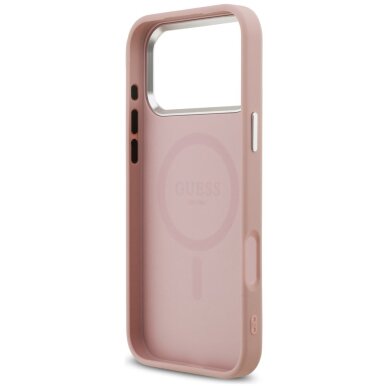 iPhone 17 Pro Max Guess Glitter Triangle Logo MagSafe dėklas – rožinis 6 iPhone 17 Pro Max Guess Glitter Triangle Logo MagSafe dėklas – rožinis 6