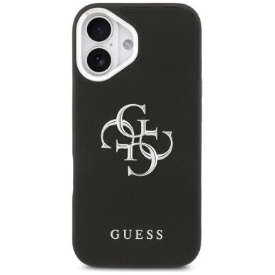 iPhone 17 Guess Grained Big 4G Classic Logo dėklas – juodas 2 iPhone 17 Guess Grained Big 4G Classic Logo dėklas – juodas 2