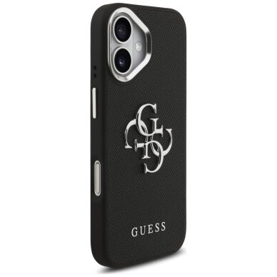 iPhone 17 Guess Grained Big 4G Classic Logo dėklas – juodas 3