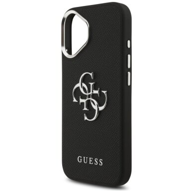 iPhone 17 Guess Grained Big 4G Classic Logo dėklas – juodas 5 iPhone 17 Guess Grained Big 4G Classic Logo dėklas – juodas 5