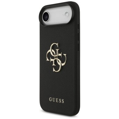 iPhone Air Guess Grained Big 4G & Classic Logo dėklas – juodas 1