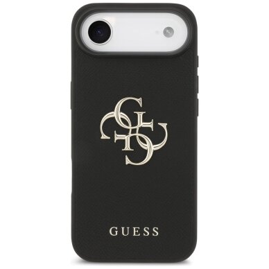 iPhone Air Guess Grained Big 4G & Classic Logo dėklas – juodas 2