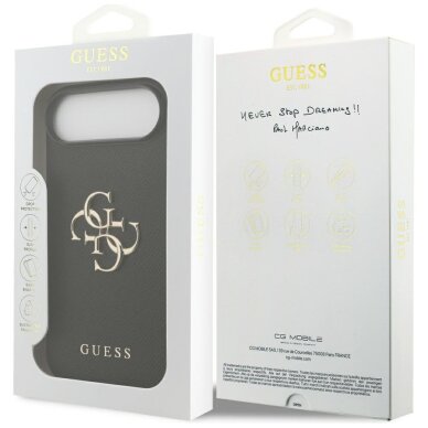 iPhone Air Guess Grained Big 4G & Classic Logo dėklas – juodas 7