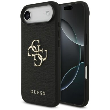 iPhone Air Guess Grained Big 4G & Classic Logo dėklas – juodas iPhone Air Guess Grained Big 4G & Classic Logo dėklas – juodas