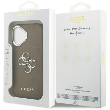 iPhone 17 Guess Grained Big 4G Classic Logo dėklas – rudas 7 iPhone 17 Guess Grained Big 4G Classic Logo dėklas – rudas 7