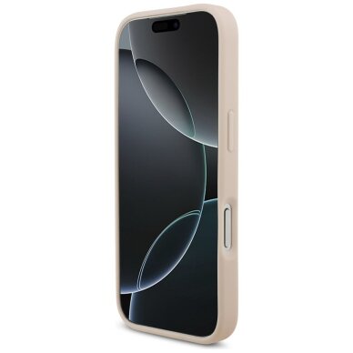 iPhone 17 Pro dėklas Guess Grained Big 4G & Classic Logo – rožinis 4