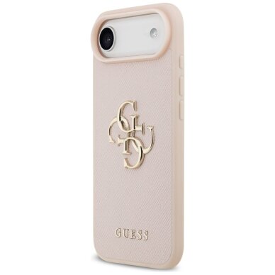 iPhone Air Guess Grained Big 4G & Classic Logo dėklas – rožinis 1