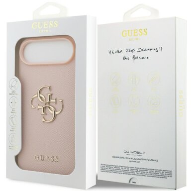 iPhone Air Guess Grained Big 4G & Classic Logo dėklas – rožinis 7