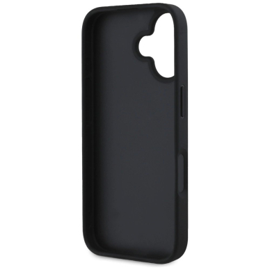 Guess Grained Big 4G Logo Small Classic Logo Dėklas skirtas iPhone 16 - Juodas 6