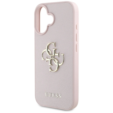 Guess Grained Big 4G Logo Small Classic Logo Dėklas skirtas iPhone 16 - Rožinis 5 Guess Grained Big 4G Logo Small Classic Logo Dėklas skirtas iPhone 16 - Rožinis 5