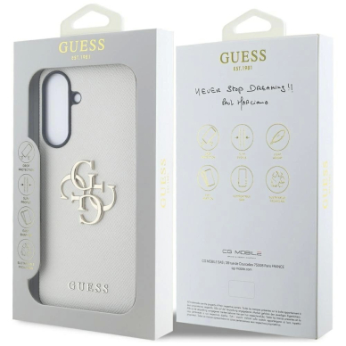 Guess Grained Big 4G Logo Small Classic Logo Dėklas skirtas Samsung Galaxy A56 - beige 6 Guess Grained Big 4G Logo Small Classic Logo Dėklas skirtas Samsung Galaxy A56 - beige 6