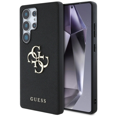 Guess Grained Big 4G Logo Small Classic Logo Dėklas Samsung Galaxy S25 Ultra Juodas Guess Grained Big 4G Logo Small Classic Logo Dėklas Samsung Galaxy S25 Ultra Juodas