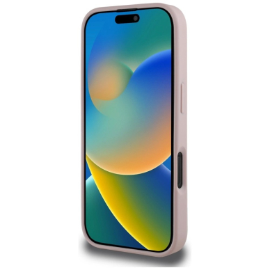 Guess Grained Big 4G Logo Small Classic Logo iPhone 16 Pro Dėklas - Rožinis 4