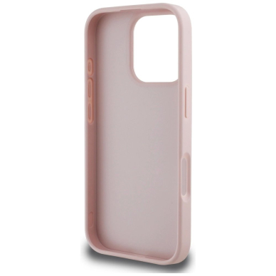 Guess Grained Big 4G Logo Small Classic Logo iPhone 16 Pro Dėklas - Rožinis 6