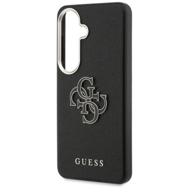 Samsung Galaxy S26+ Guess Grained Big 4G Metal Logo dėklas – juodas 5
