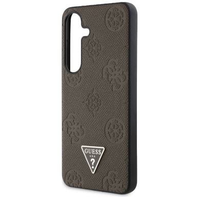 Guess Grained Hot Stamp Peony Pattern Triangle Logo MagSafe Dėklas skirtas Samsung Galaxy S25 - Rudas 5 Guess Grained Hot Stamp Peony Pattern Triangle Logo MagSafe Dėklas skirtas Samsung Galaxy S25 - Rudas 5