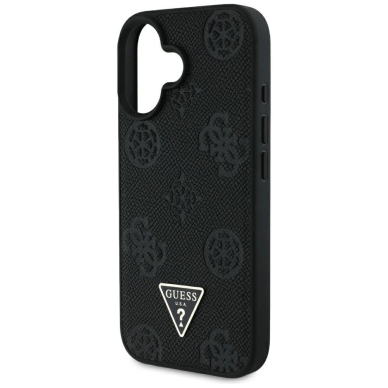 iPhone 16 Guess Grained Hot Stamp Peony Triangle Logo MagSafe dėklas - juodas 5 iPhone 16 Guess Grained Hot Stamp Peony Triangle Logo MagSafe dėklas - juodas 5