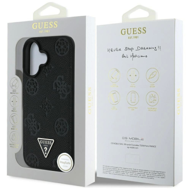iPhone 16 Guess Grained Hot Stamp Peony Triangle Logo MagSafe dėklas - juodas 7 iPhone 16 Guess Grained Hot Stamp Peony Triangle Logo MagSafe dėklas - juodas 7