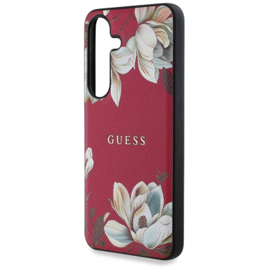 Guess Grained Printed Flower Pattern MagSafe Dėklas Samsung Galaxy S25 fuchsia 5 Guess Grained Printed Flower Pattern MagSafe Dėklas Samsung Galaxy S25 fuchsia 5