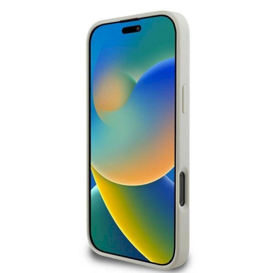 iPhone 16 Pro Dėklas Guess Grained Ring MagSafe – smėlinis 4