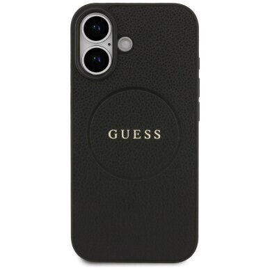 iPhone 17 Guess Grained Ring MagSafe dėklas – juodas 2 iPhone 17 Guess Grained Ring MagSafe dėklas – juodas 2