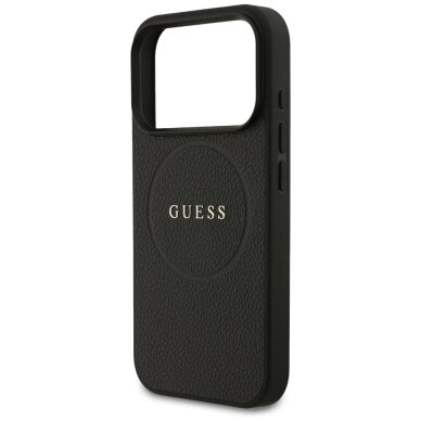 iPhone 17 Pro Guess Grained Ring MagSafe dėklas – juodas 5