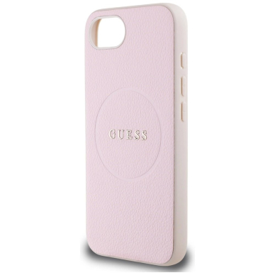 Guess Grained Ring MagSafe iPhone 16e Dėklas - Rožinis 5