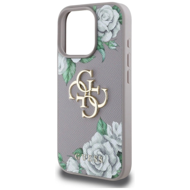 iPhone 16 Pro Guess Grained Roses Big 4G Logo dėklas - violetinis 5 iPhone 16 Pro Guess Grained Roses Big 4G Logo dėklas - violetinis 5