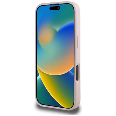 iPhone 16 Pro Max Guess Grained Roses Big 4G logo dėklas - rožinis 4