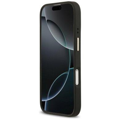 iPhone 17 dėklas Guess Grained Strass Logo, MagSafe – juodas 4 iPhone 17 dėklas Guess Grained Strass Logo, MagSafe – juodas 4
