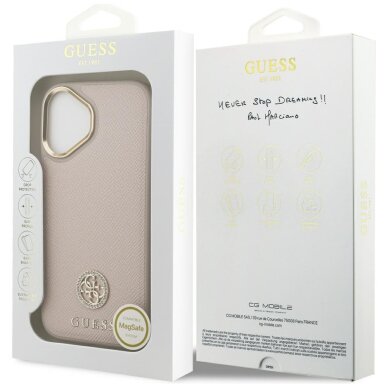 iPhone 17 Guess Grained Strass Logo MagSafe dėklas – rožinis 7 iPhone 17 Guess Grained Strass Logo MagSafe dėklas – rožinis 7