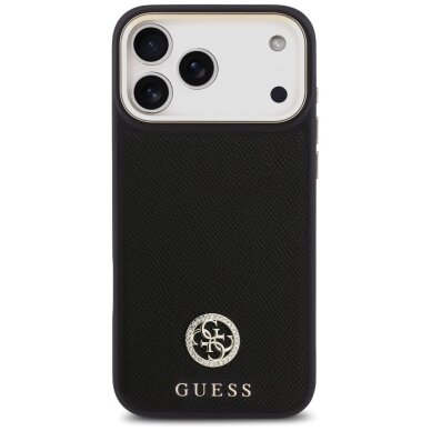 iPhone 17 Pro Max dėklas Guess Grained Strass Logo, MagSafe – juodas 2