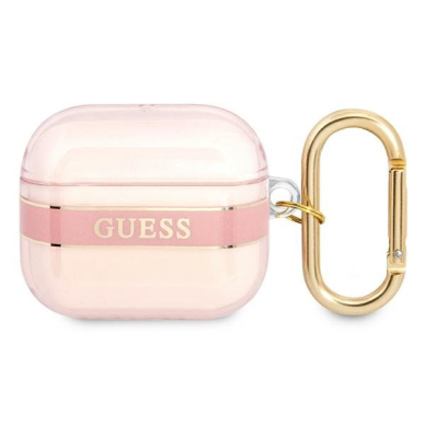 Dėklas Guess GUA3HHTSP AirPods 3 Rožinis