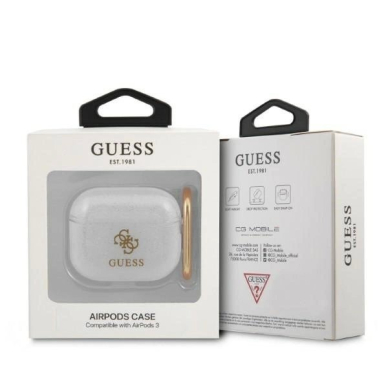 Guess GUA3UCG4GT AirPods 3 cover Permatomas Glitter Collection 2